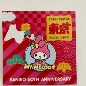 New Sanrio My Melody Friend of the Month Pin January 60th Anniversary Collection